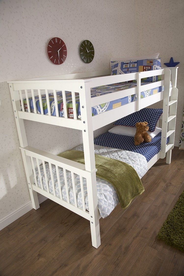 Gfw Novaro White Wooden Bunk Bed By Gfw within From Pine to Paint The Journey of a White Wooden Bunk Bed