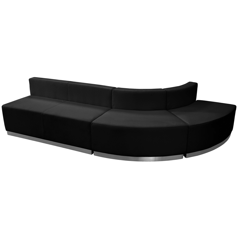 Hercules Alon Series Black Leather Reception Configuration, 3 Pieces ... inside
