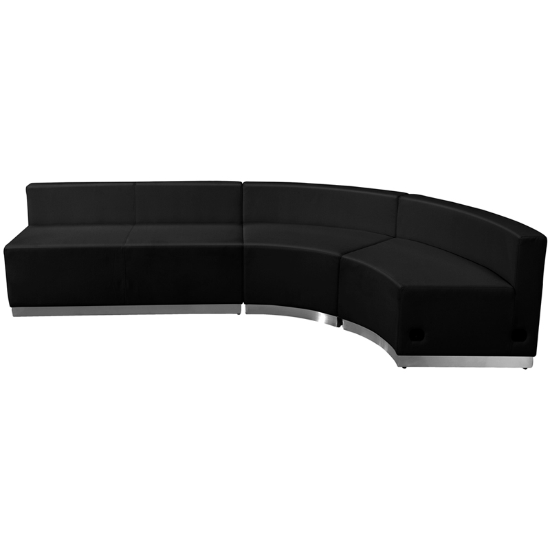Hercules Alon Series Black Leather Reception Configuration, 3 Pieces ... with Black Leather Elegance Unveiled: Exploring the Hercules Alon Series Reception Pieces