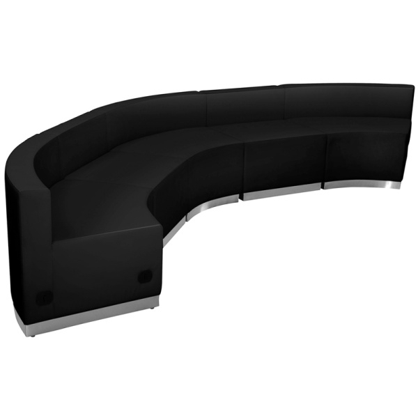 Hercules Alon Series Black Leather Reception Configuration, 5 Pieces ... within