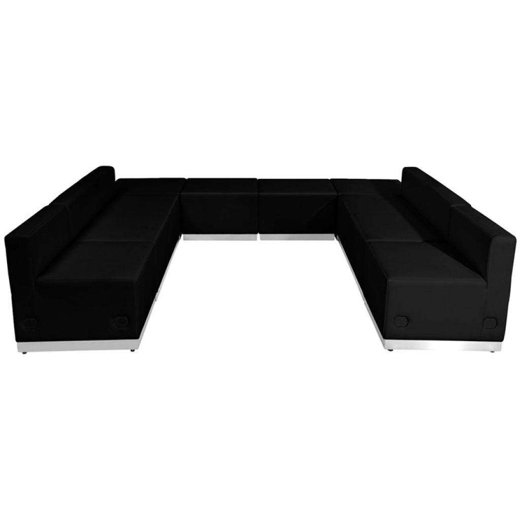 Hercules Alon Series Black Leather Reception Configuration, 8 Pieces ... regarding Black Leather Elegance Unveiled: Exploring the Hercules Alon Series Reception Pieces