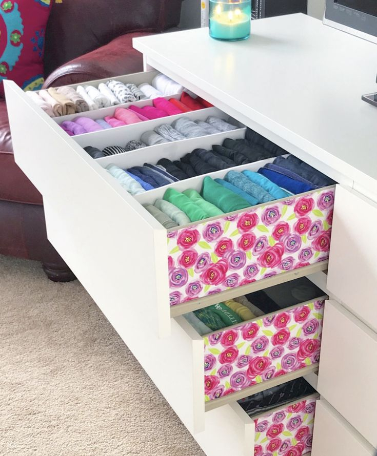 How I Organize & Embellish My Dresser // Konmari Drawer Organization ... throughout