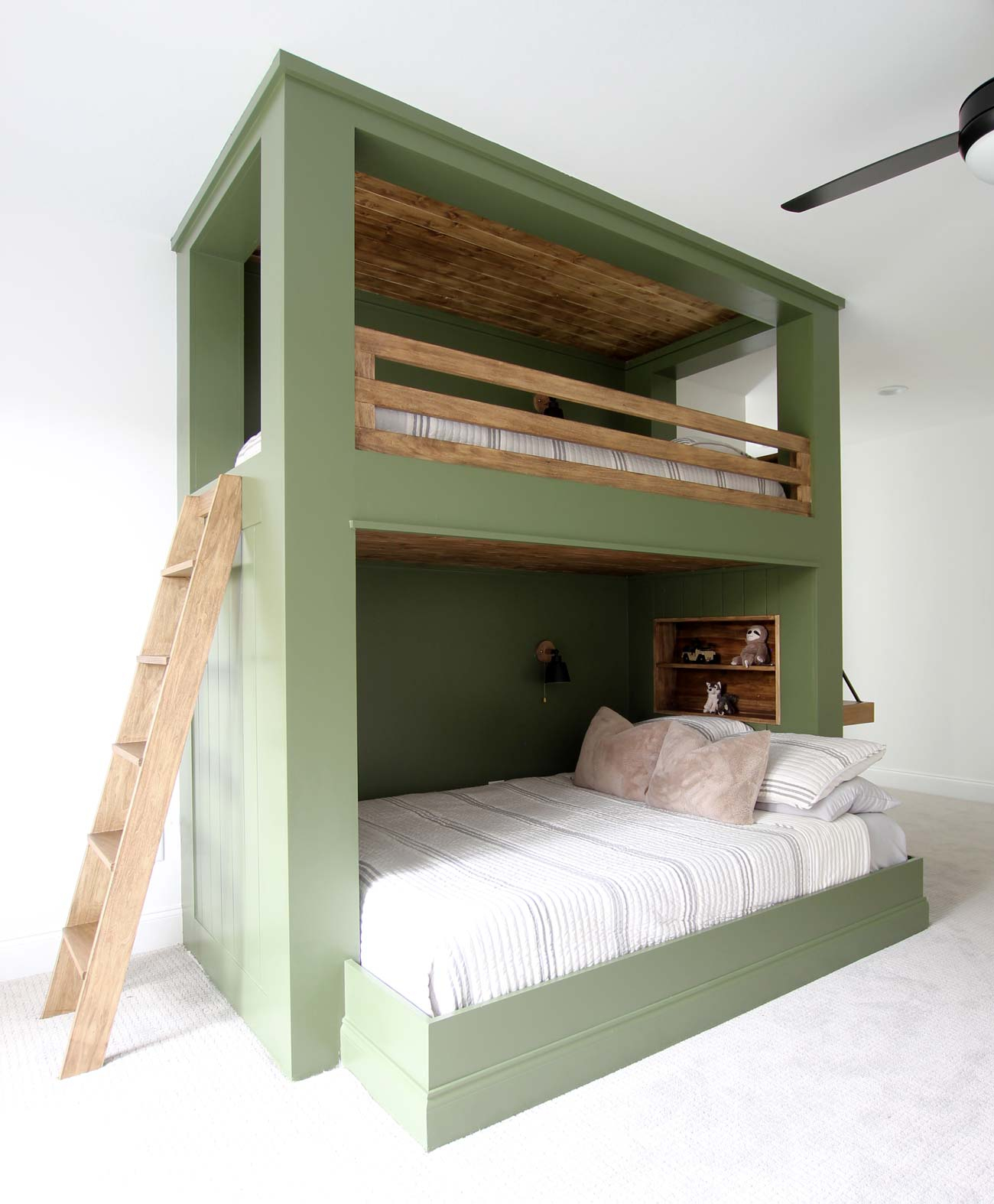 How To Build A Bunk Bed Ladder - Plank And Pillow regarding Clay L-Shaped Bunk Bed Ladder Types and How to Choose the Right One