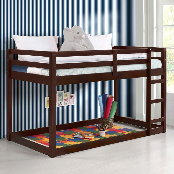 Igeman Gaston Ii Pine Wood Twin Low Loft Bed In Pink Finish For Kids ... pertaining to Building Memories How the ACME Gaston II Loft Bed Can Enhance Childhood
