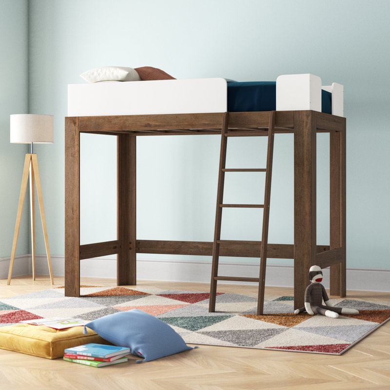 Isabelle & Maxâ„¢ Ambur Twin Solid Wood Loft Bed & Reviews | Wayfair pertaining to The Ultimate Guide to Assembling and Maintaining Your Gray Solid Wood Loft Bed