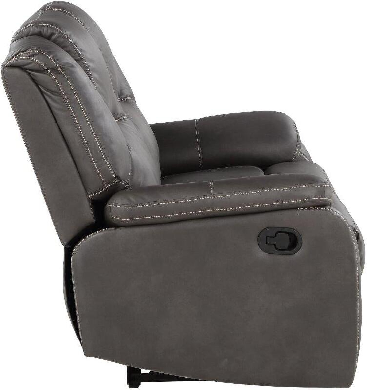 Katrine Charcoal Manual Reclining Loveseat - 1Stopbedrooms. for