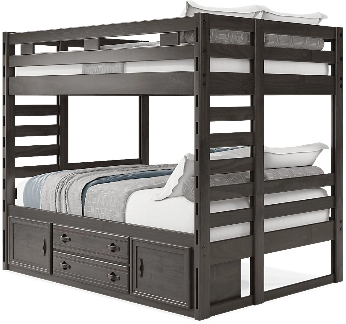 Kids Creekside 2.0 Charcoal Full/Full Bunk Bed With Storage Rail in Canterbury 2.0 Bunk Beds Demystified A Comprehensive Guide