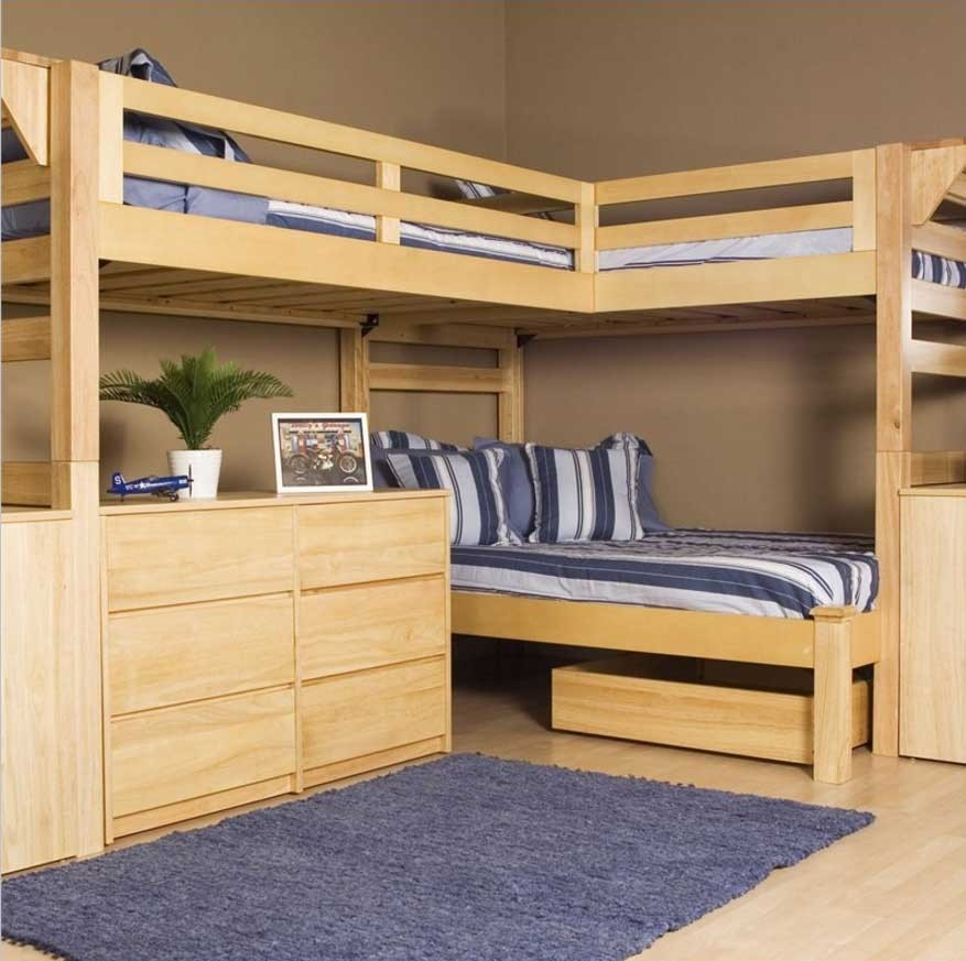 L Shape Loft Beds / Bunk Beds - Foter pertaining to