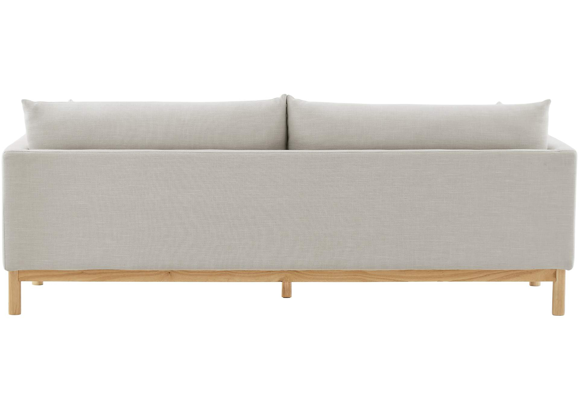 Langham Beige Linen Textured Fabric Sofa inside
