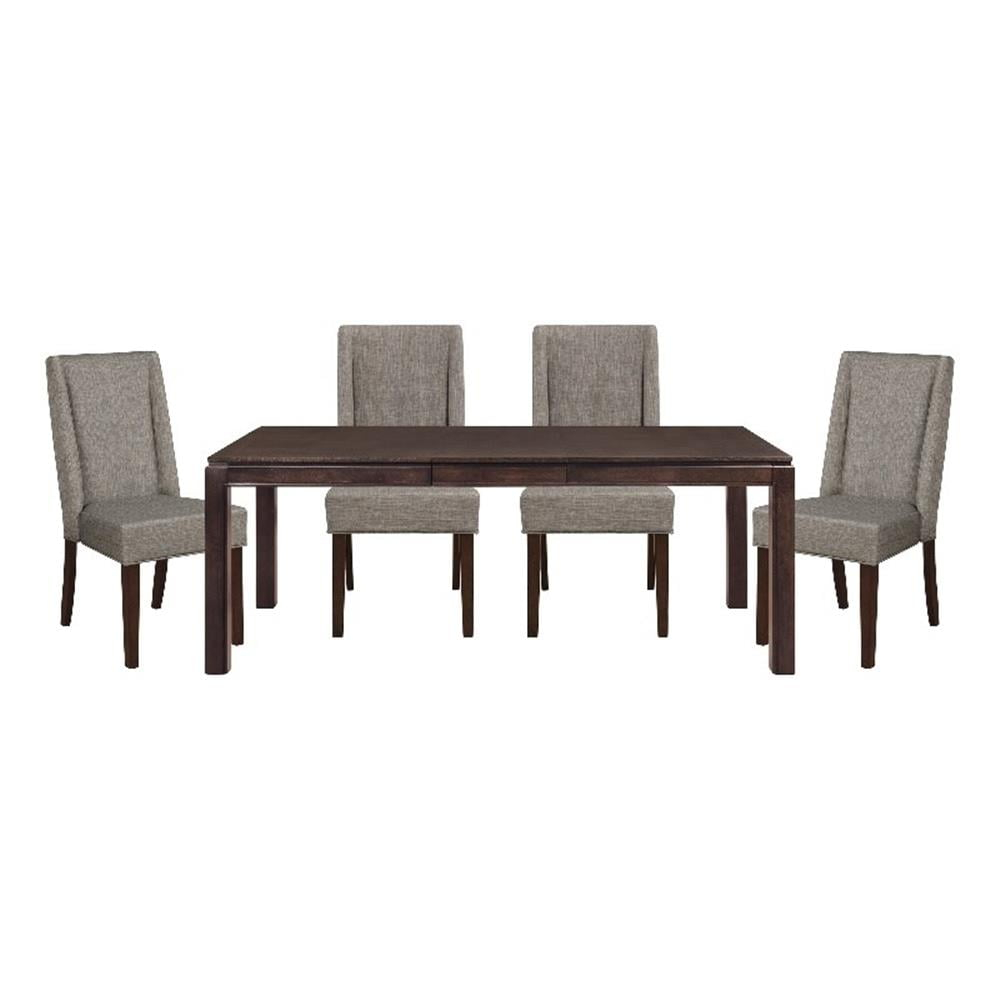 Lexicon 5-Piece Contemporary Wood And Mdf Board Dining Set In Espresso ... in