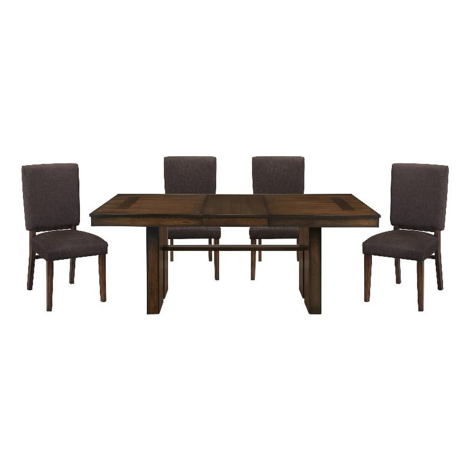 Lexicon 5-Piece Contemporary Wood And Mdf Board Dining Set In Walnut ... intended for