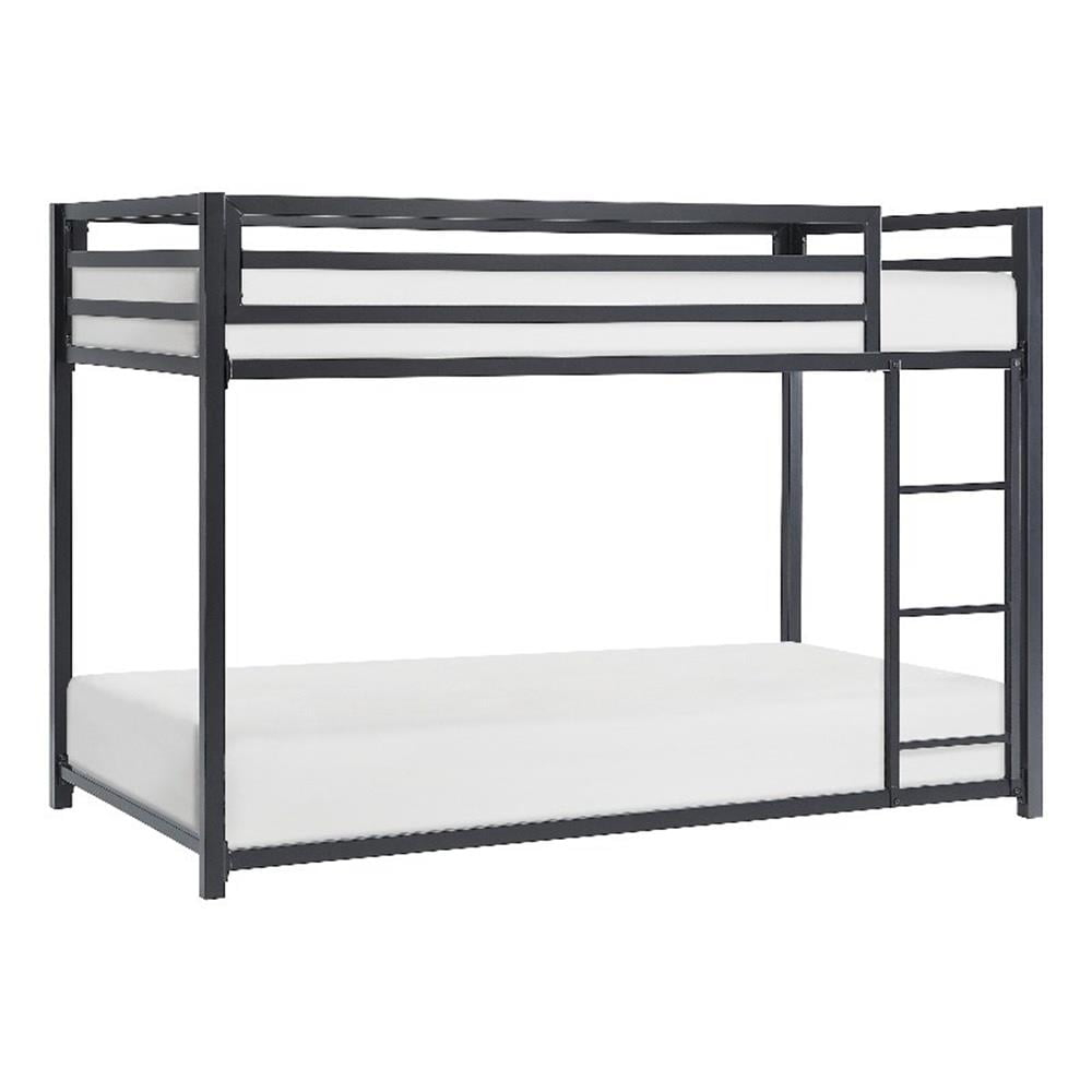 Lexicon Jovie Twin Over Twin Metal Bunk Bed In Black - Walmart.com within