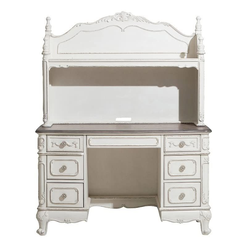 Lexicon Traditional Wood Mdf Board Writing Desk With Hutch In Antique ... with