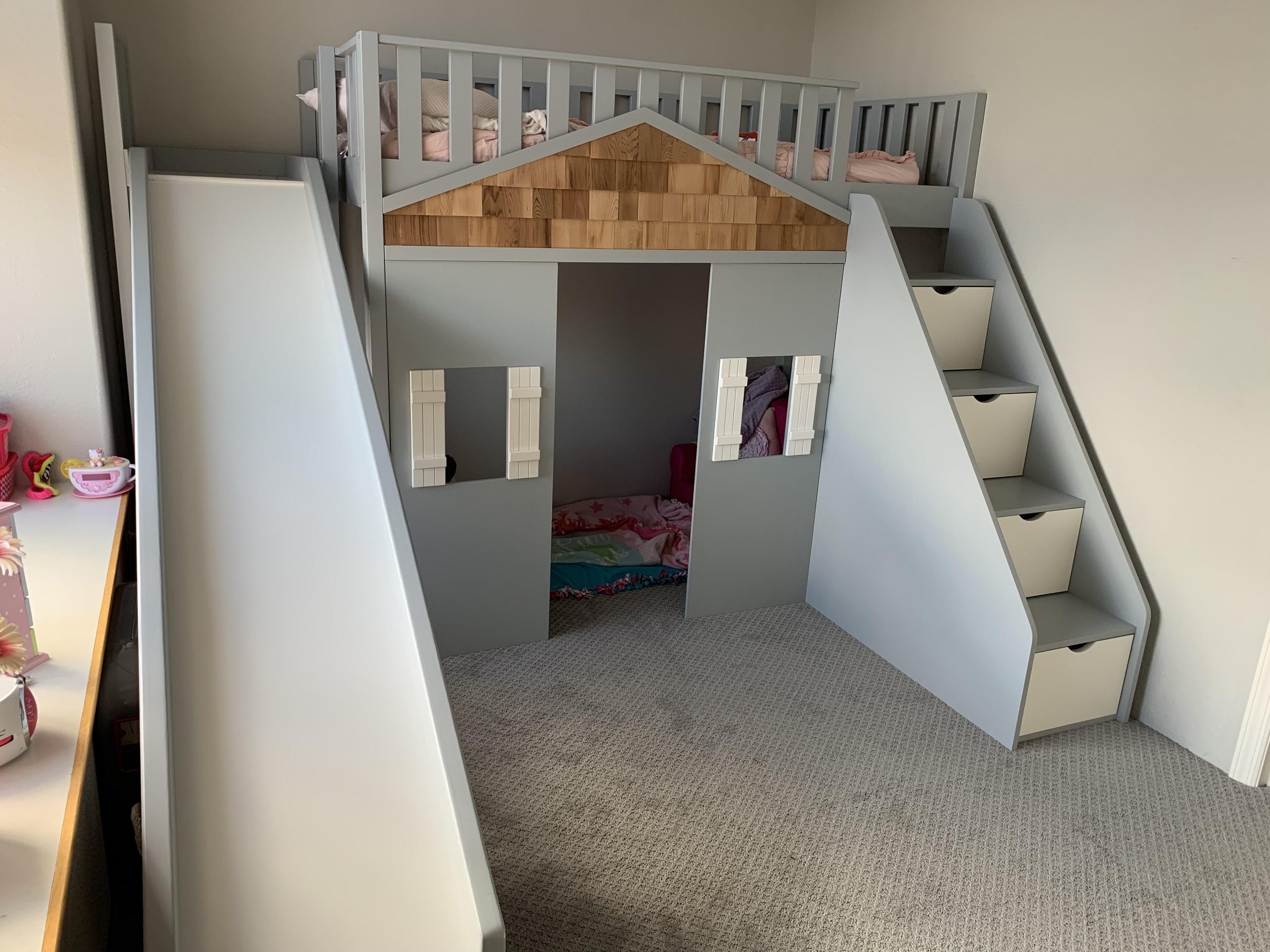 Loft Bed With Slide Plans - Maxtrix Twin Over Twin High Bunk Bed With ... within Maximizing Space and Fun The Ultimate Guide to Loft Beds with Slides