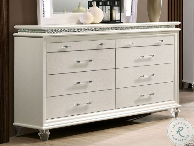 Maddie Pearl White Dresser From Furniture Of America | Coleman Furniture in Beyond Storage How a Pearl White Chest Elevates Your Space