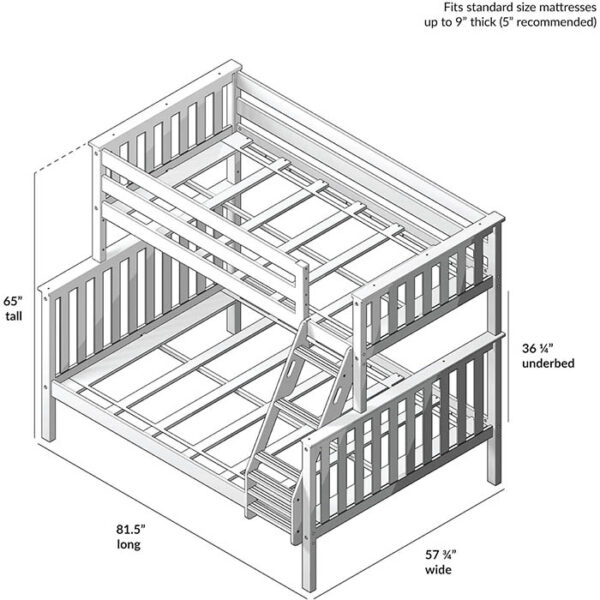 Max And Lily Twin Over Full Bunk Bed regarding Optimizing Small Spaces Insights into the Twin Over Full Bunk Bed