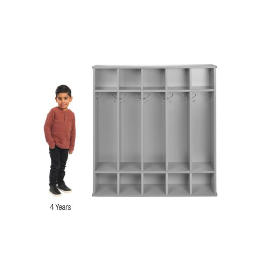 Modern Mist Laminate 5-Section Coat Locker - Light Gray inside Beyond Storage Innovative Uses for Your 5 Section Coat Locker