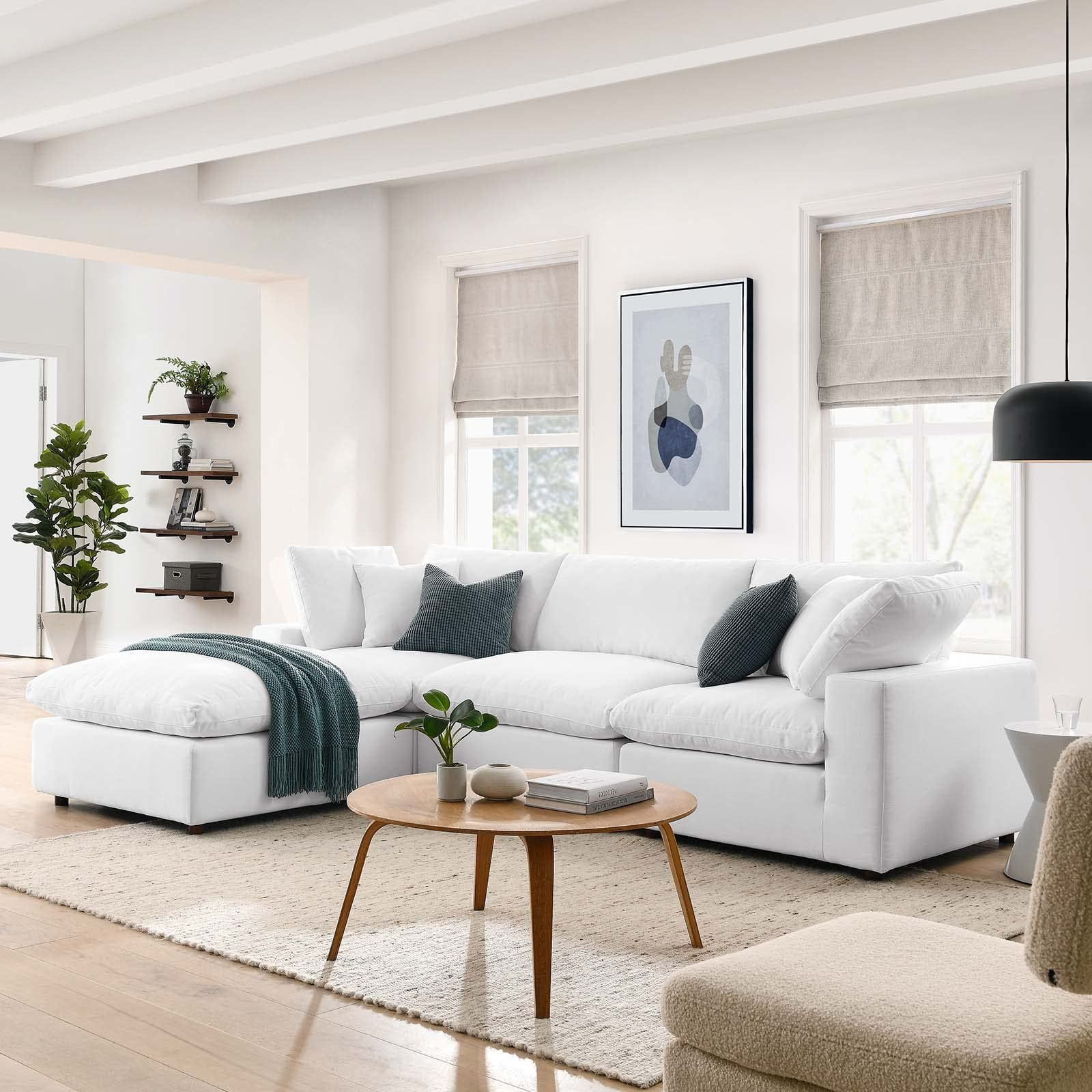 Modway Commix Modular Sofa, Reclining Sectional, Pure White Fabric ... intended for The Anatomy of a Perfect Sectional Exploring the Commix Design Philosophy