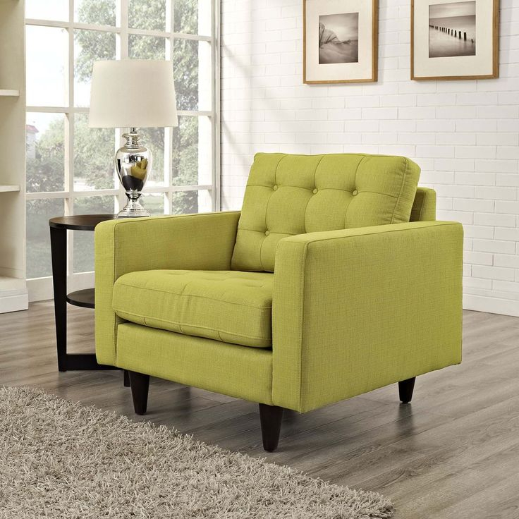 Modway Empress Wheatgrass Chair Eei-1013-Whe | Armchair, Fabric ... for