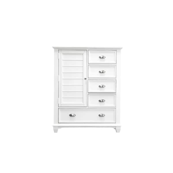 New Classic Home Furnishings New Classic Furniture Jamestown White 5 ... in The Timeless Appeal of Vintage White Furniture: A Deep Dive with the Como Door Chest