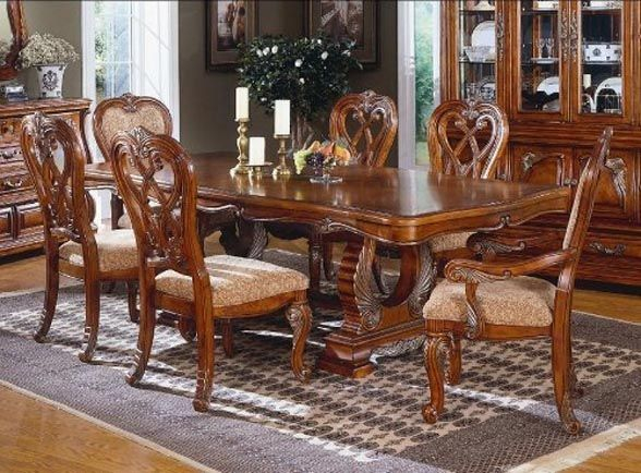 Oak Dining Room Set intended for Comparing Oak Dining Room Sets NOFK7-OAK-C Features and Benefits