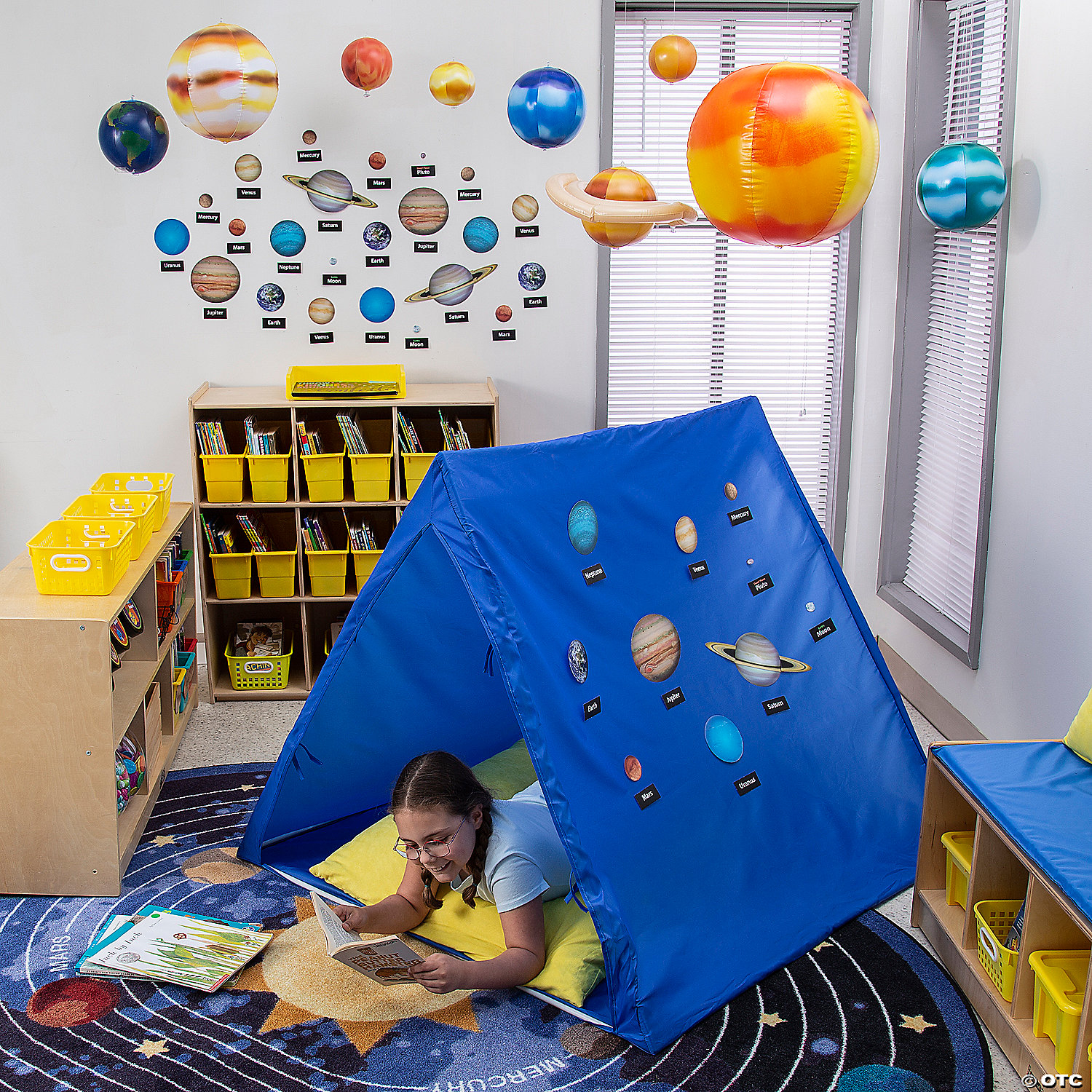 Outer Space Reading Corner Tent Kit - 17 Pc. | Oriental Trading regarding