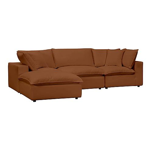 Plunge Sectional Cappuccino At Futonland throughout
