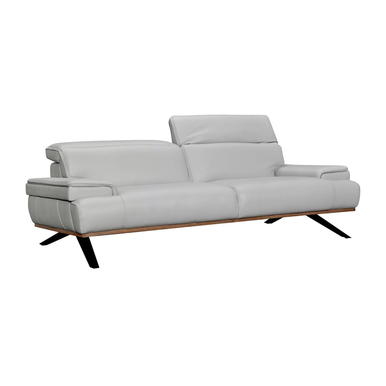 Prato 89" Dove Gray Leather Sofa At Futonland pertaining to Unveiling the Elegance of the Greyson 83" Dove Gray Leather Sofa A Comprehensive Guide