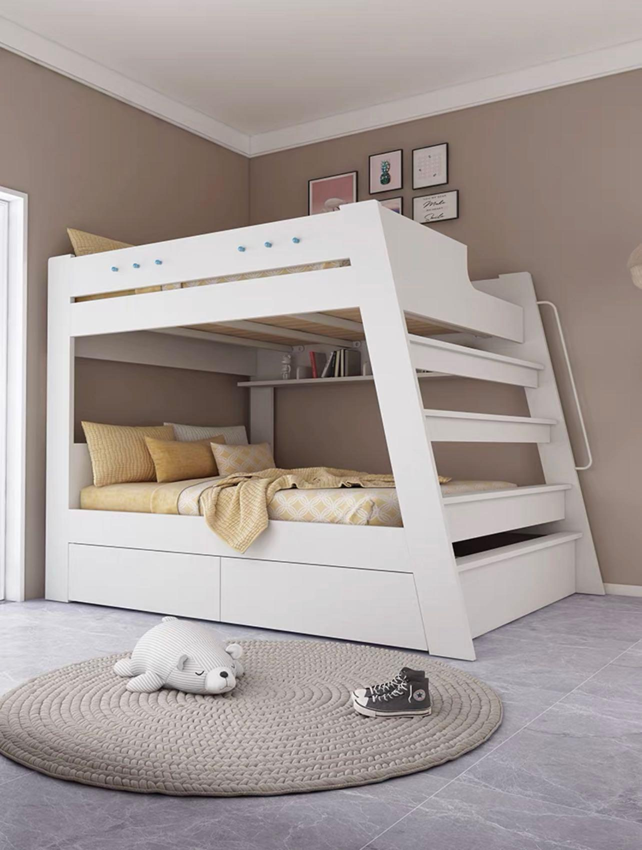 Preorder Bunk Bed , White Wooden Bunk Bed , Double Decker Bed , Two ... intended for