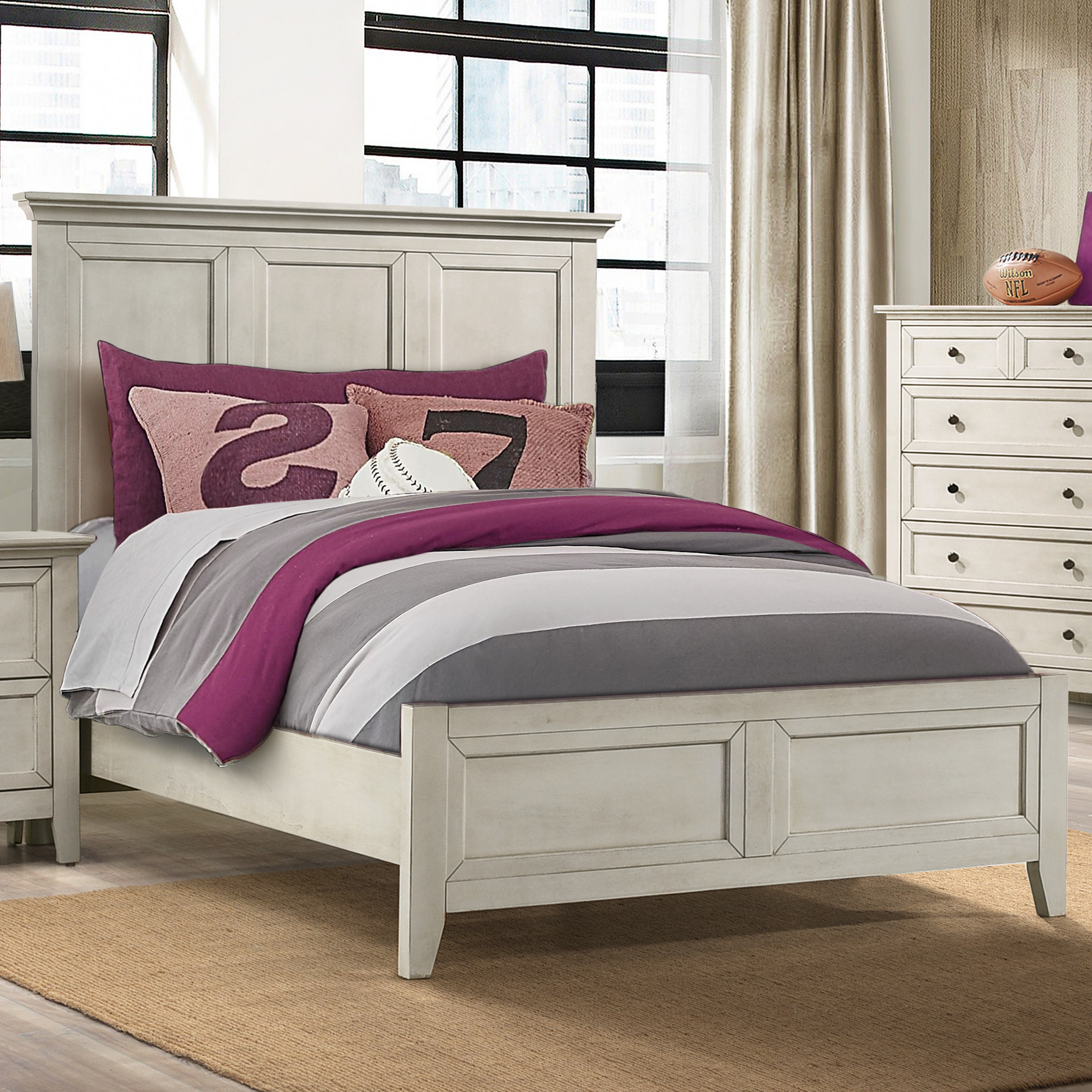 San Mateo Youth Full Standard Bed | Rustic White - Intercon-Furniture pertaining to San Mateo Youth Furniture A Look at the Durability and Build Quality