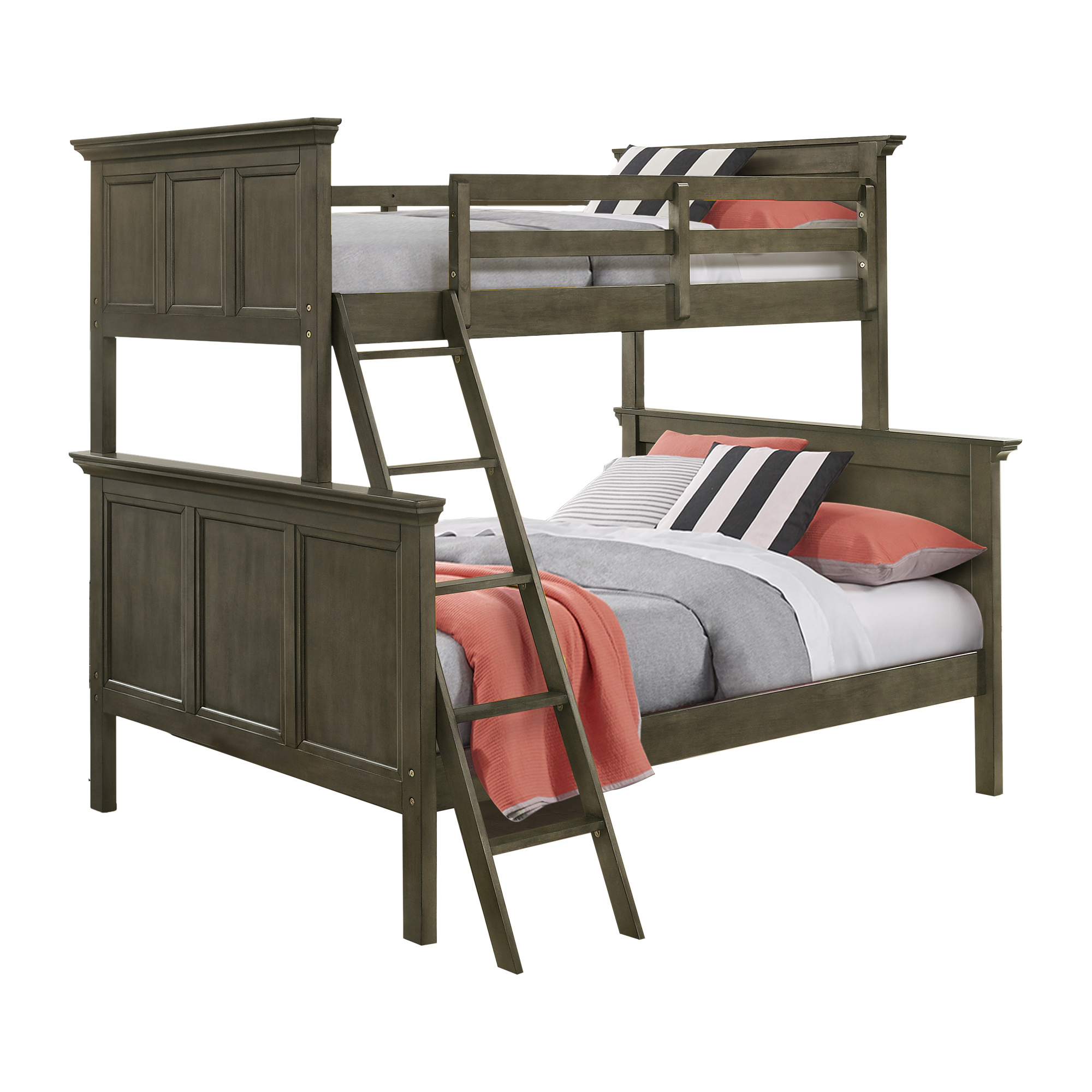 San Mateo Youth Twin Over Full Bunk Bed | Gray - Intercon-Furniture throughout San Mateo Youth Furniture A Look at the Durability and Build Quality