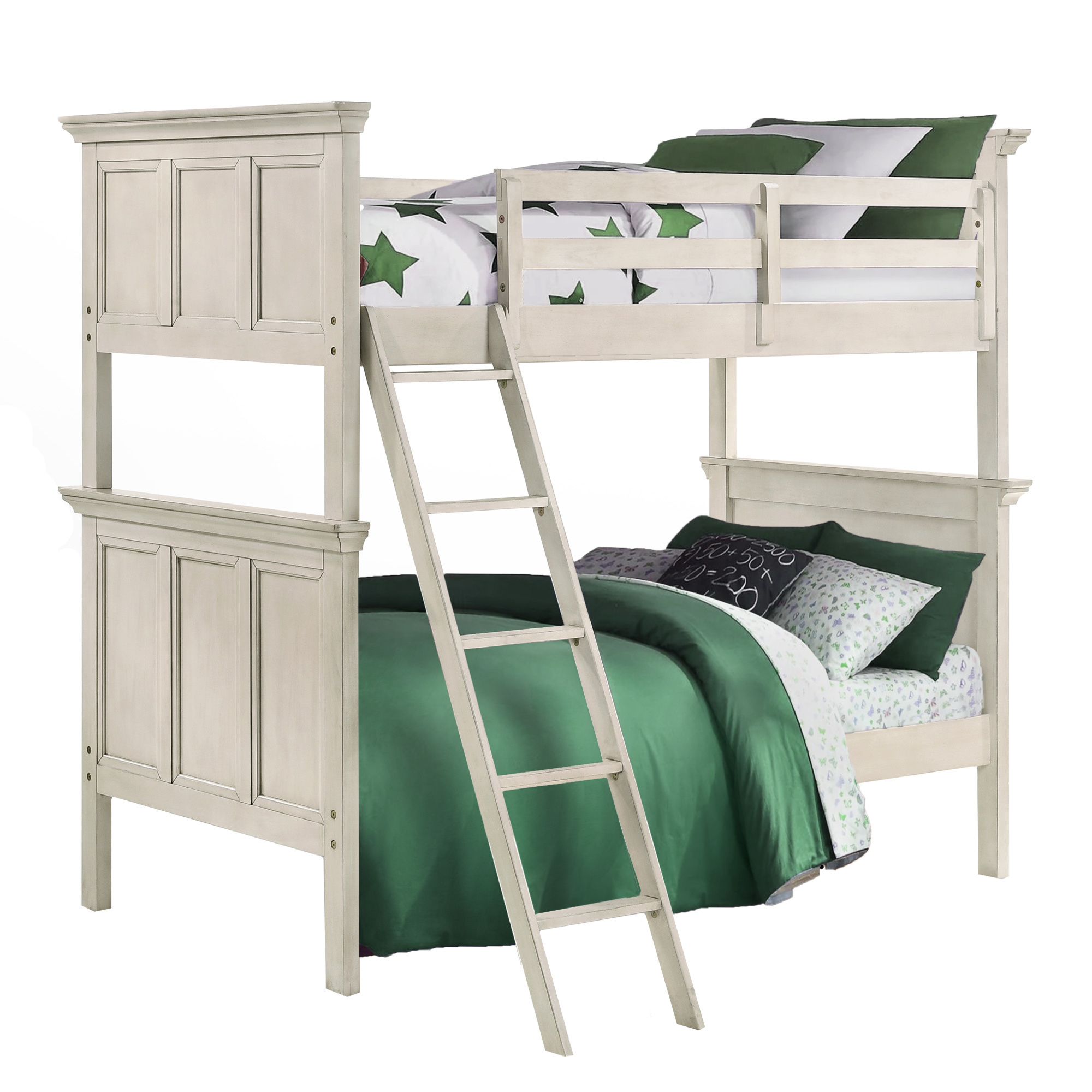San Mateo Youth Twin Over Twin Bunk Bed | Rustic White - Intercon-Furniture regarding San Mateo Youth Furniture A Look at the Durability and Build Quality