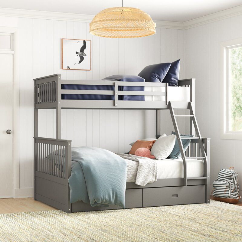Sand &Amp; Stableâ„¢ Reston Twin-Over-Full Bed 2 Drawer Standard Bunk Bed By ... inside Optimizing Small Spaces Insights into the Twin Over Full Bunk Bed