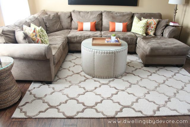 Sectional With Huge Rug Living Room Decor Ideas in How to Style Your Living Space with a Modular Cream Sectional