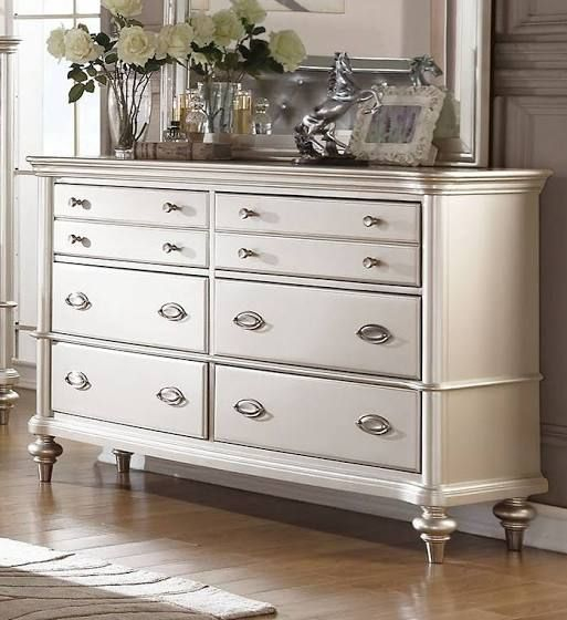 Silver Pearl Dresser | Wood Dresser, Silver Dresser, Wood regarding Beyond Storage How a Pearl White Chest Elevates Your Space