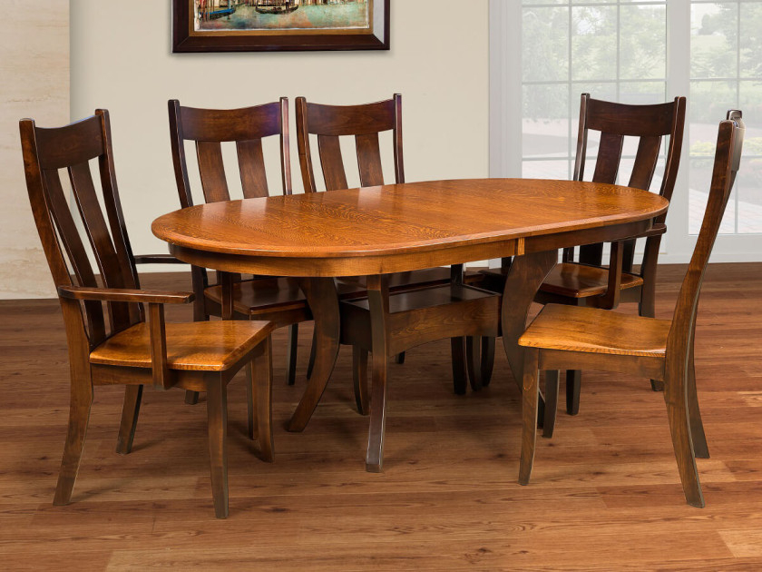 Solid Oak Dining Sets - Top Picks | Countryside Amish Furniture with Comparing Oak Dining Room Sets NOFK7-OAK-C Features and Benefits