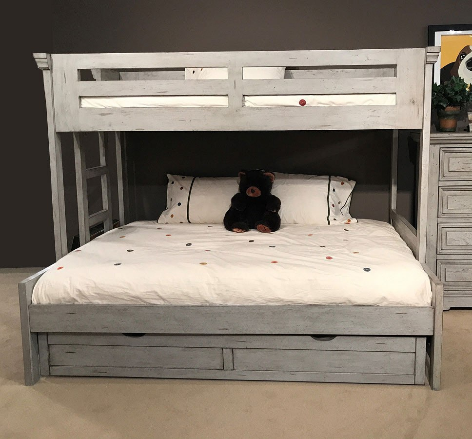 Stonebrook Twin Over Full Bunk Bed (Antique Gray) By American ... inside