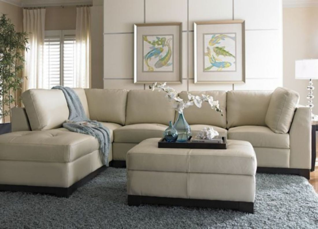 Stunning Sectional Sofa Decor Ideas. (11) | Leather Couches Living Room ... regarding How to Style Your Living Space with a Modular Cream Sectional