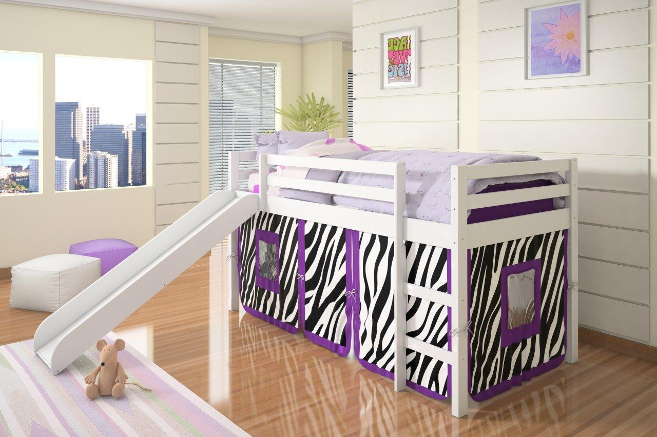 Tent Bed White W/Zebra Tent Kit At Futonland regarding