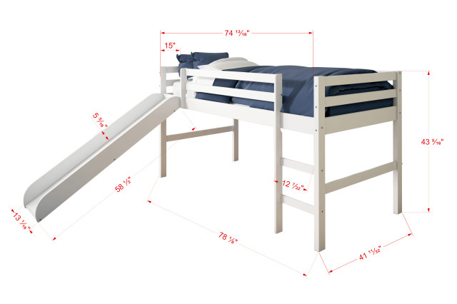 Tent Bed White W/Zebra Tent Kit - Contemporary - Loft Beds - By ... in Beyond the Basics Mastering the Art of the Tent Bed White W Zebra Tent Kit