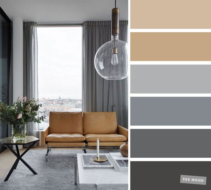 The Best Living Room Color Schemes - Neutral And Grey Color Palette ... in