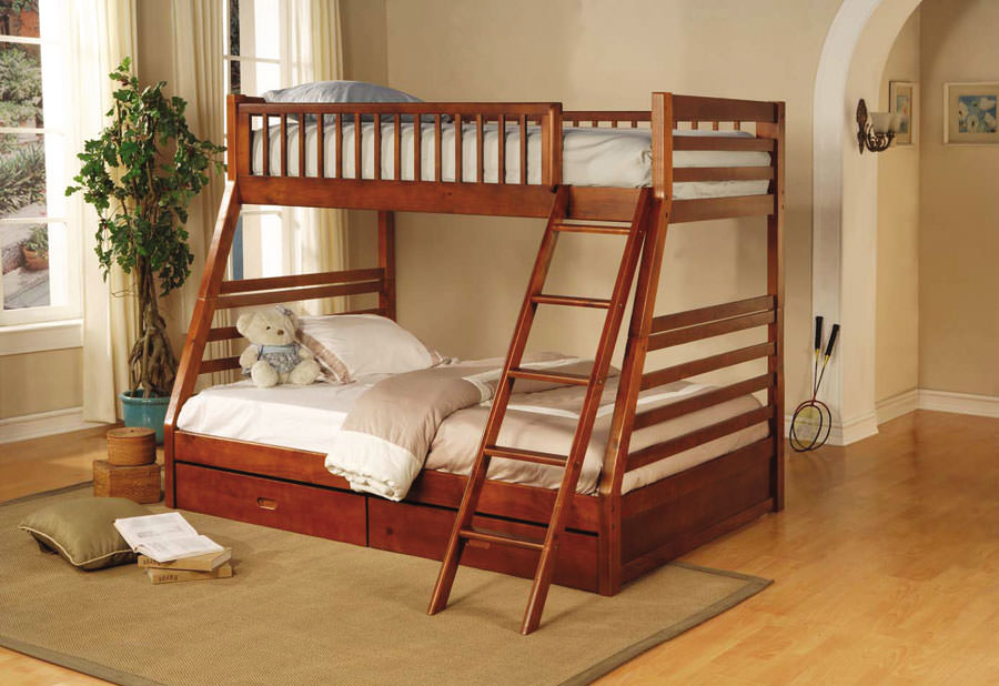 Twin Full Bunk Bed In Oak Finish By Coaster with regard to Choosing the Right Coaster Youth Twin/Full Bunk Bed Understanding the Key Features