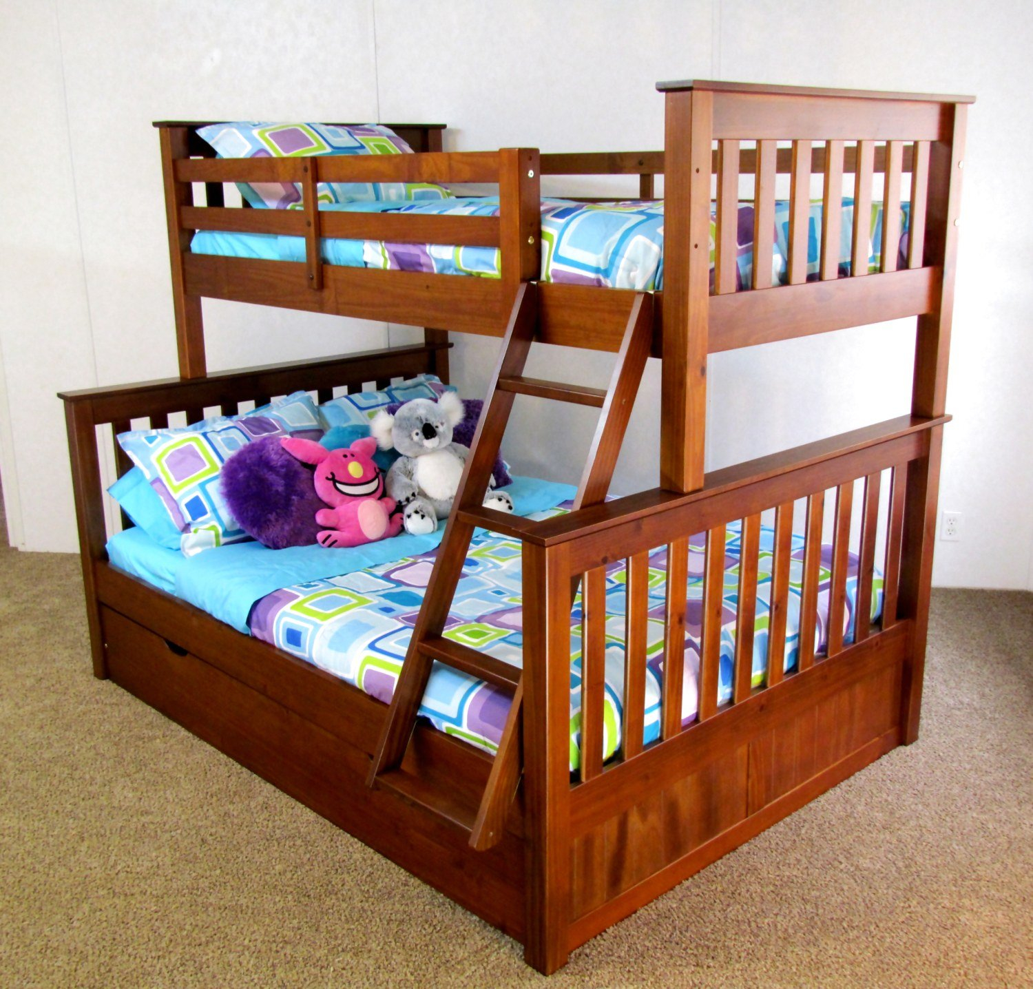 Twin Over Full Bunk Bed + Trundle Solid Wood - Free Shipping with regard to Space-Saving Solutions Exploring the Lexicon Orion Twin over Full Bunk Bed with Trundle