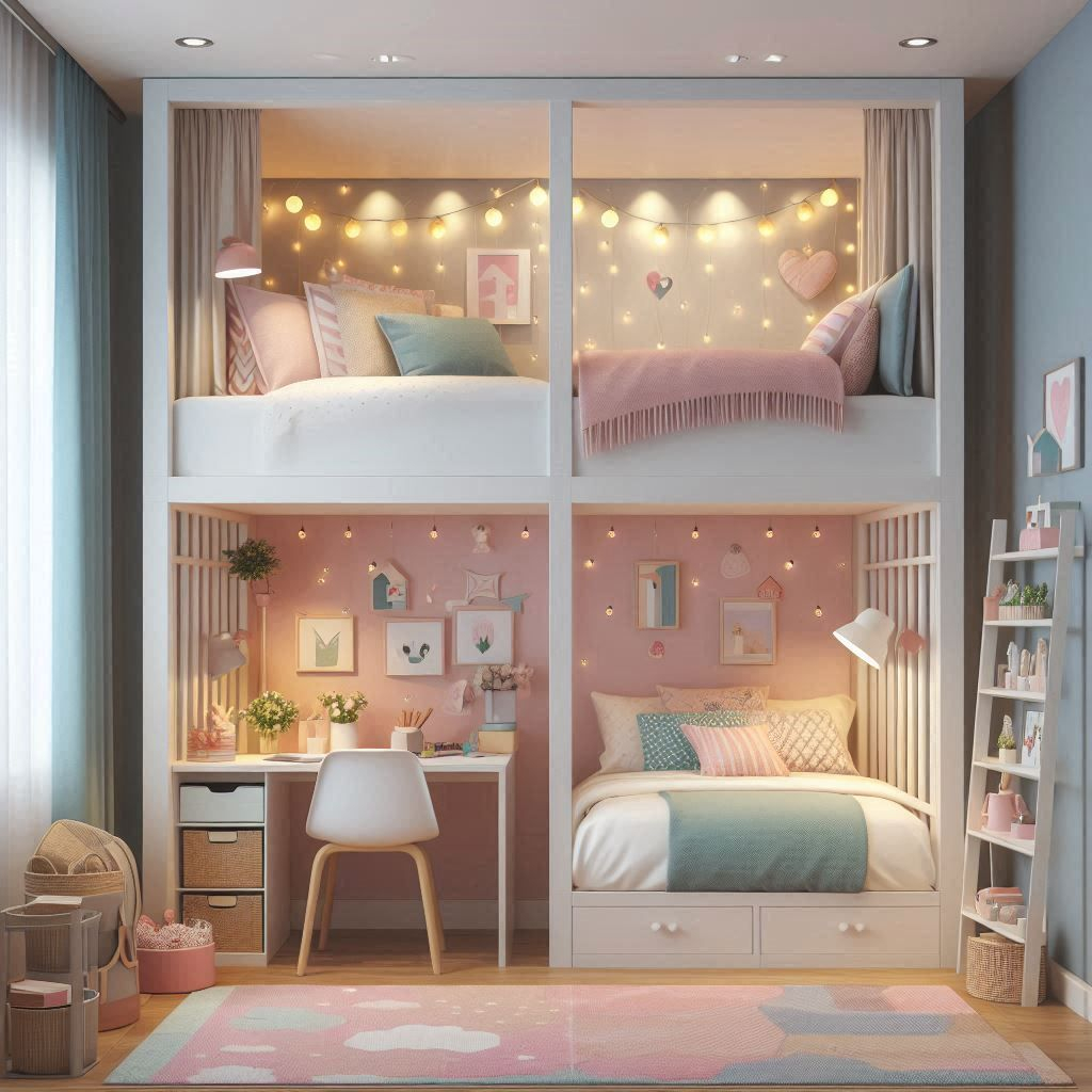 Twin Twinkles In 2024 | Bunk Bed Room Ideas, Modern Bunk Beds, Room ... pertaining to Creating a Comfortable and Practical Bedroom Environment Using Roseto WEIF64183 Bunk Beds
