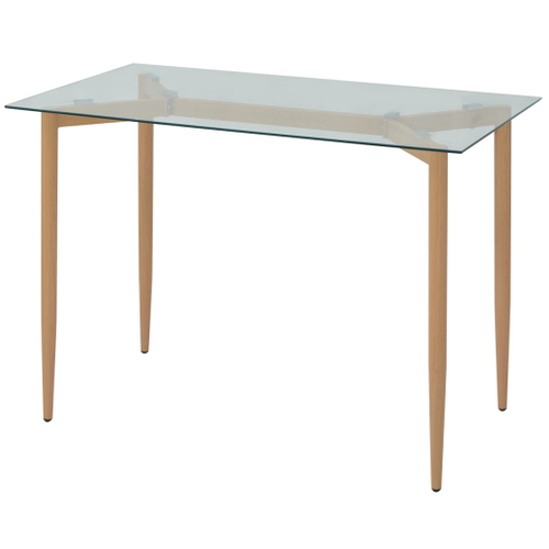 Vidaxl Goedkope Tafel Kopen | Stainless Steel Dining Table, Glass ... with regard to