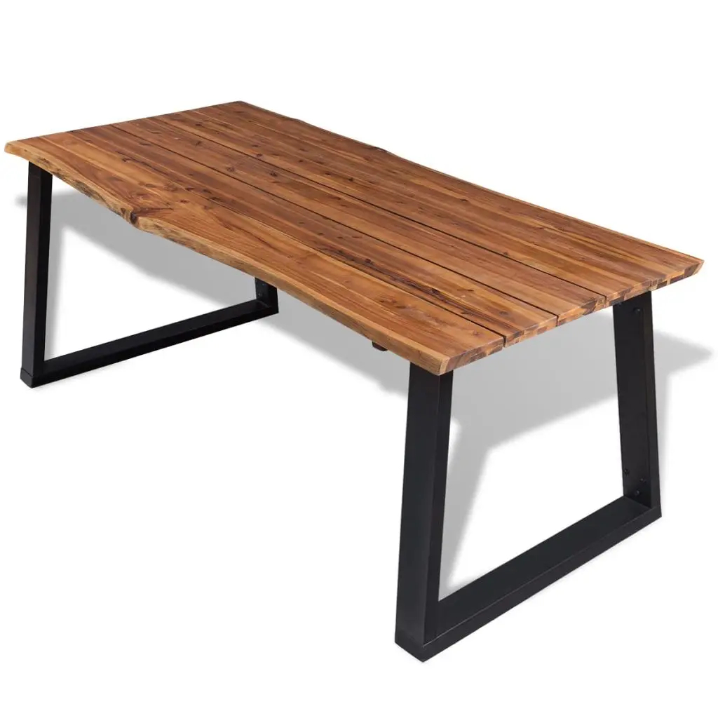 Vidaxl Solid Acacia Wood Dining Table 71"X35.4"-In Dining Tables From ... within Beyond the Basics Exploring Design Styles for Your Vidaxl Dining Table