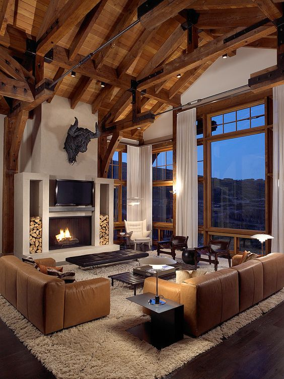 What Is A Modern Rustic Home And 25 Examples - Digsdigs intended for The Enduring Appeal of Wood Furniture in Modern Homes