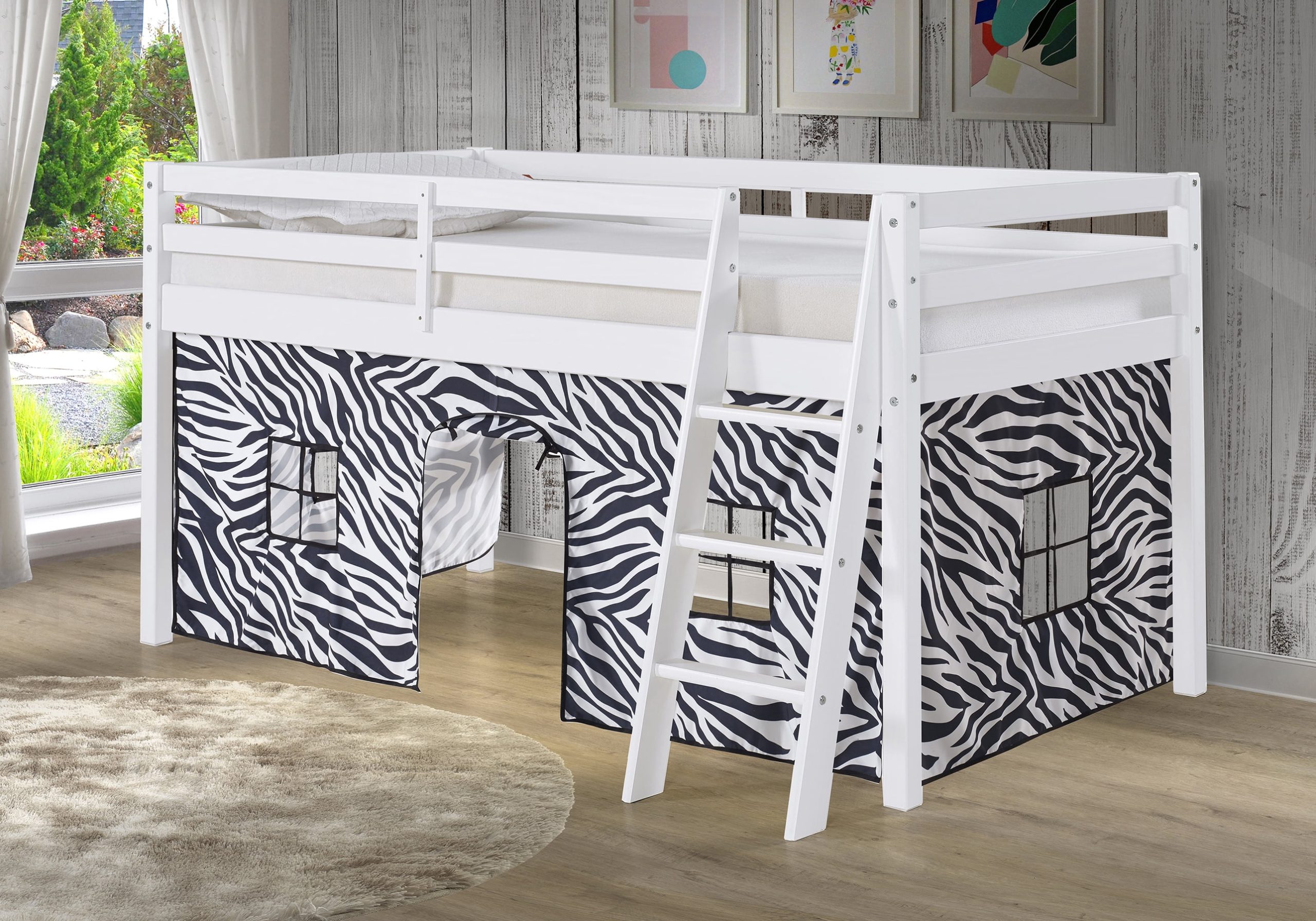 Zebra Bunk Beds in Beyond the Basics Mastering the Art of the Tent Bed White W Zebra Tent Kit