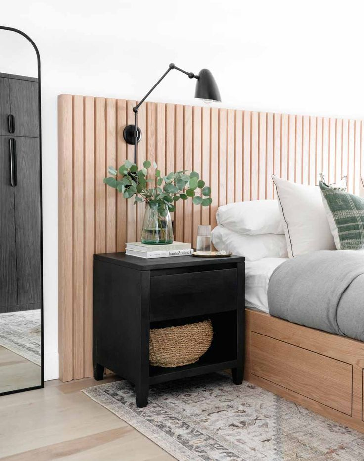 10 Stunning Wood Slat Headboard Ideas | Slatted Headboard, Bedroom ... in Beyond Aesthetics The Practical Benefits of Slatted Headboards on Bunk Beds