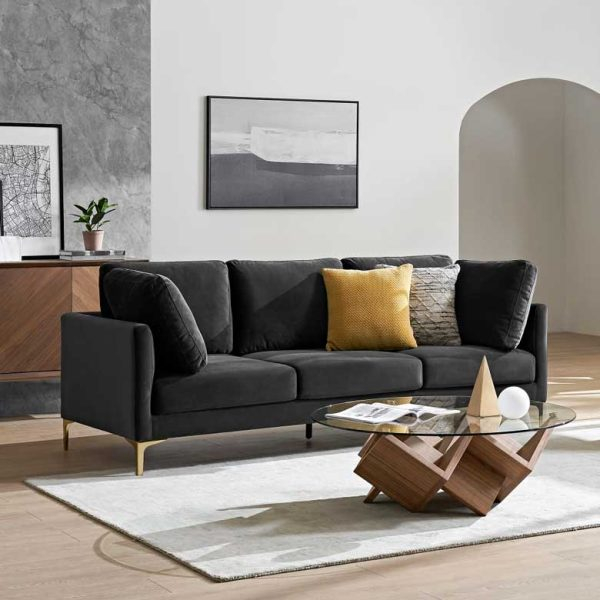 12 Black Velvet Sofas For A Stylish Living Space | 10 Stunning Homes regarding